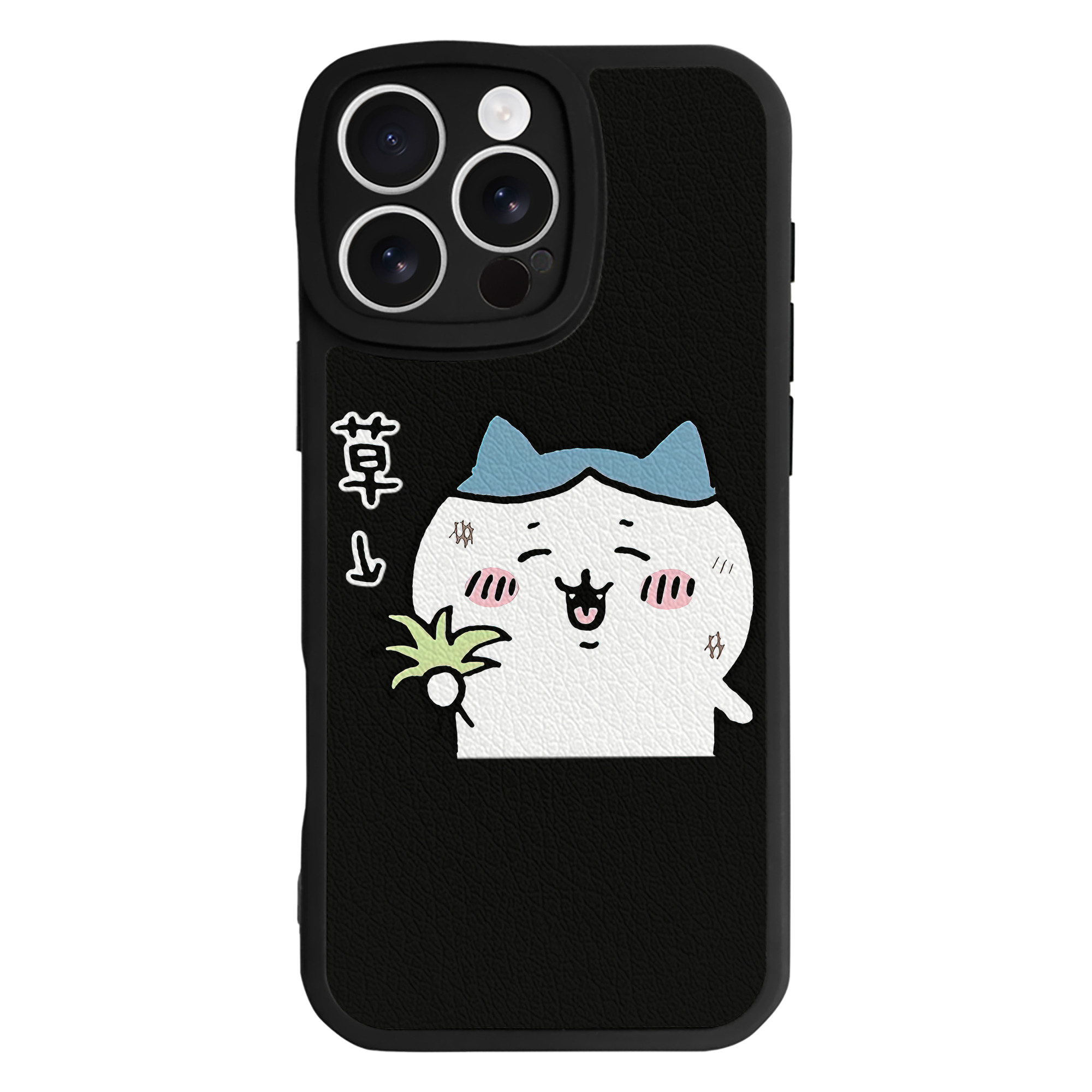 （画像用） ちいかわ ハチワレ Chii-kawa hachiware 【iPhone 16シリーズ対応】シリコンスマホケース（レザー調） 材質：シリコン